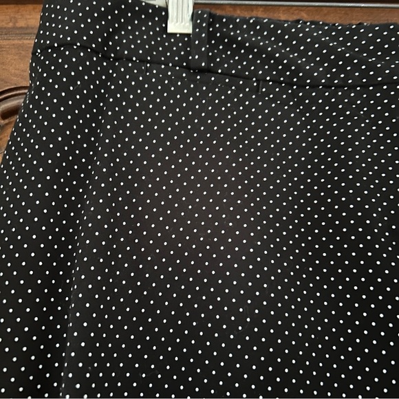 Talbot Pants Black with Tiny White Nautical Dots Signature Crop size 18 W Petite - Picture 6 of 16